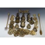 A quantity of horse brasses etc