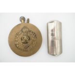 A Second World War Royal Engineers "trench art" cigarette lighter and a "Tommy" lighter