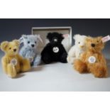 Five Steiff Club limited edition annual bears, for the years 2001, 2002, 2004, 2008 and 2009, (
