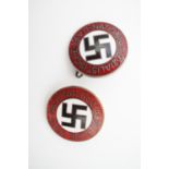 Two German NSDAP party badges