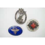 Three German Third Reich pattern badges