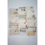 A quantity of QV, KEVII and KGV covers including two SG 166 1d Venetian reds, together with a