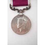 A George VI Indian Army Long Service and Good Conduct medal (Indian) to 14923 Nk Mohammad Fazal,