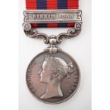 An India General Service medal with Sikkim 1888 clasp engraved to 1990 Pte P Fetherstone, 2nd Bn