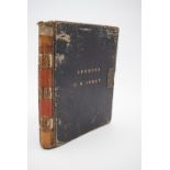 An early Victorian manuscript book of sermons, the leather-bound top board embossed "Sermons, C W