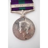 A George V General Service medal with Palestine clasp to 4268653 Fsr D Cockburn, Royal