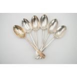 A set of six Edward VIII silver Hanoverian rat-tail pattern teaspoons, Joseph Walton & Co, London,