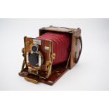 A "The Sanderson" Regular model quarter plate camera with Goertz pat Dopp-Anastigmat Serie III Dagor