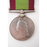 An Afghanistan medal engraved to 1602 Pte A Garner, 15th Hussars