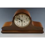An early 20th Century inlaid mahogany mantle clock