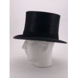 A Cunningham and Co of Edinburgh silk top hat
