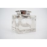 An Edwardian silver mounted cut glass inkwell, George Nathan and Ridley Hayes, Chester, 1906
