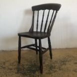 Two Victorian kitchen chairs