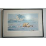 After David Shepherd (1931-2017) "Polar Bear Country", signed limited edition offset lithographic