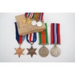 A Second World War campaign medal group with miniatures