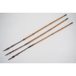 Three antique African bamboo arrows