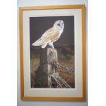 After Terance James Bond (b.1946) Large scale study of a barn owl, signed limited edition