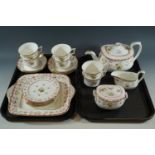 Wedgewood "Bianca" R4499 pattern tea ware (teapot and one plate a/f)