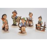 Five Hummel figurines