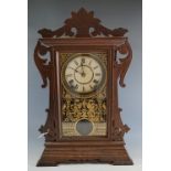 A late 19th Century American shelf clock