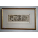 Martin Hayward-Harris (b.1959) "Wild Boar", signed limited edition etching, 32/200, pencil signed to