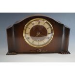 A Bentima mahogany mantle clock