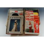 Vintage magazines and periodicals including 1940s "Leader" and 1950s "Woman"