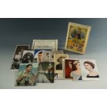 A Queen Elizabeth II coronation commemorative perpetual desk calendar, royal commemorative postcards