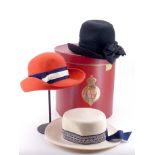 1960s and later ladies' hats and a Christy's of London hat box