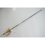 A Wilkinson Sword court sword, having ornate gilt metal hilt and etched blade