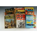 A quantity of vintage pop music annuals and other publications including "Pop Ten Teenbeat", "