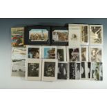 A quantity of vintage postcards