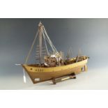 A hand built wooden scale model trawler "The Mare Nostrum", 44 cm