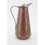 An W A S Benson insulated copper jug, 24 cm