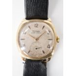 A 1950s Rotary Super-Sports 9ct gold wrist watch, having a calibre 440 15-jewel manual-wind movement