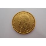 An 1897 Netherlands 10 Guilder gold coin