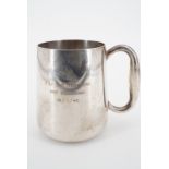 A Second World War electroplate pint tankard engraved " F/Lt E H Hereford, 950 [balloon] Squadron,