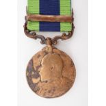 An Edward VII bronze India General Service Medal with North West Frontier 1908 clasp, (markings
