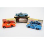 Die-cast toy cars: Dinky 200 Matra 630; Dinky 217 Alfa Romeo O.S.I. Scarabeo; Palitoys-M 504 Ferrari