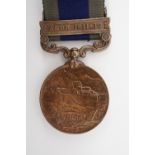 A George VI bronze India General Service medal with Abor 1911-12 clasp to 543 Cooly Kaziman Rai No 1