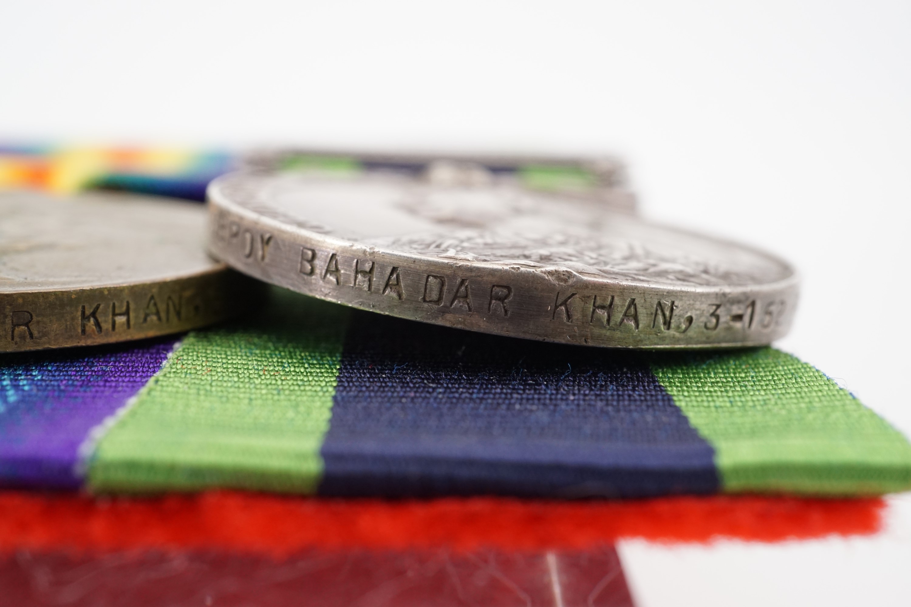 British War and Victory medals with George V India General Service medal and Waziristan 1919-21 - Image 4 of 4