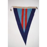 A post-War RAF Wing Commander's command flag, bearing NATO stores reference, 60 cm x 90 cm