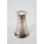 A Keswick School of Industrial Arts silver pepperette, of spreading cylindrical form, with domed