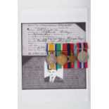 British War and Mercantile Marine Medals to Stoker Alfred G Brockis, mounted with 1939-45 Star and