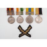 A Victorian / Edwardian campaign medal group comprising Queen's Sudan medal, Khedive's Sudan medal