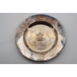 An Elizabeth II silver Armada type dish with Prince of Wales feathers, Laurence R Watson, Sheffield,