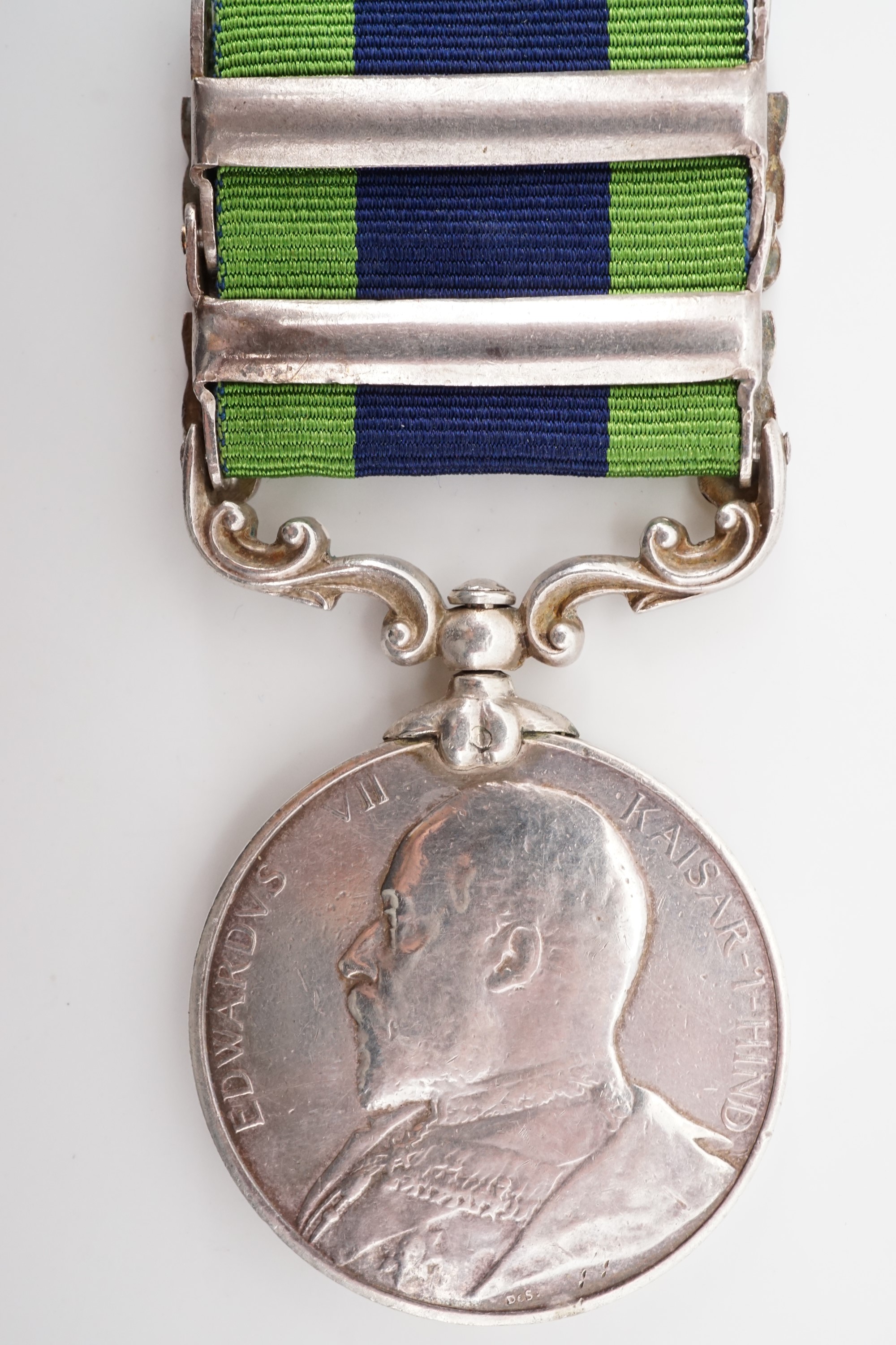 An Edward VII India General Service medal with North West Frontier 1908 and Abor 1911-12 clasps to - Image 2 of 3