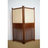 A Victorian mahogany single-fold screen, 118 cm