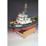 A hand-built powered scale model of a tug, the Smit Nederland, 85 cm