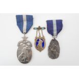 A Masonic silver Permanent Steward's Jewel, a lady's silver-gilt Life Governors jewel and a